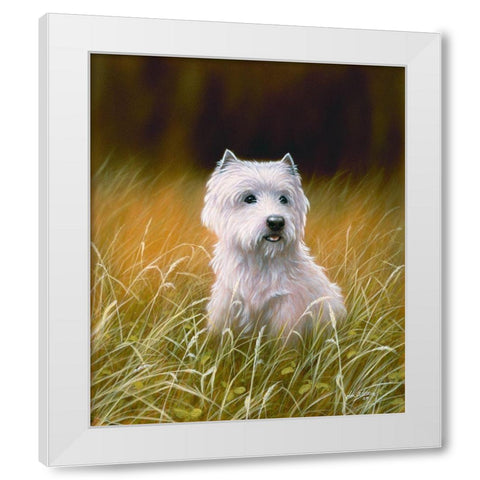 Js79-A White Modern Wood Framed Art Print by Silver, John