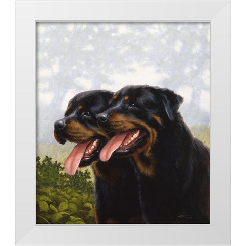 Jsm32-A White Modern Wood Framed Art Print by Silver, John