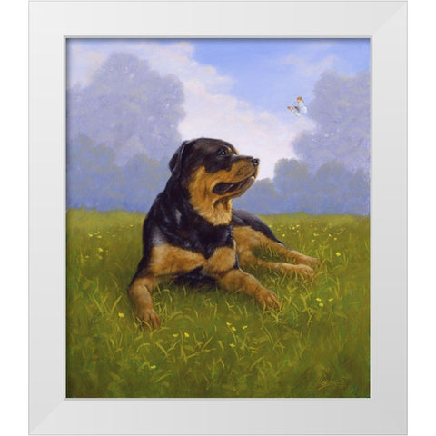 Jsm33-B White Modern Wood Framed Art Print by Silver, John