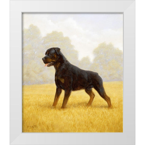 Jsm35-B White Modern Wood Framed Art Print by Silver, John