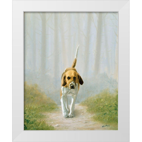 Jsm37-B White Modern Wood Framed Art Print by Silver, John