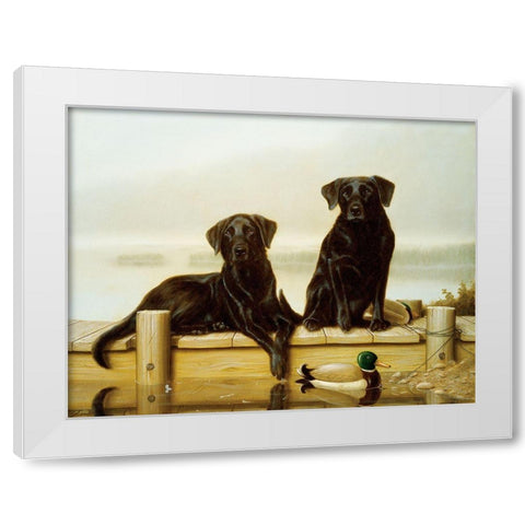 Jsm41-A White Modern Wood Framed Art Print by Silver, John