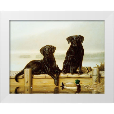 Jsm41-A White Modern Wood Framed Art Print by Silver, John