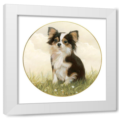 Chihuahua #4 White Modern Wood Framed Art Print by Silver, John