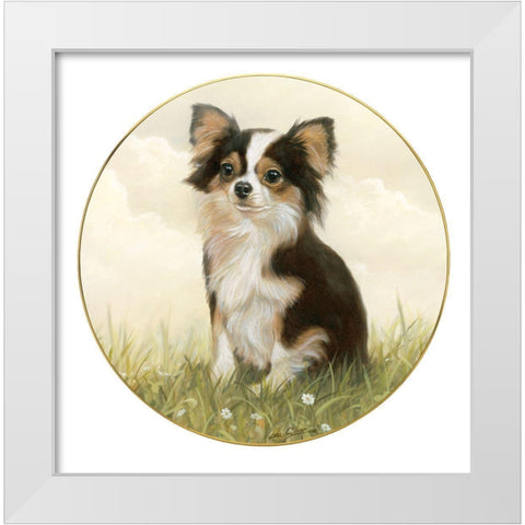 Chihuahua #4 White Modern Wood Framed Art Print by Silver, John