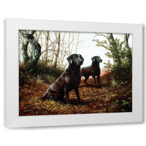 Js25-C White Modern Wood Framed Art Print by Silver, John