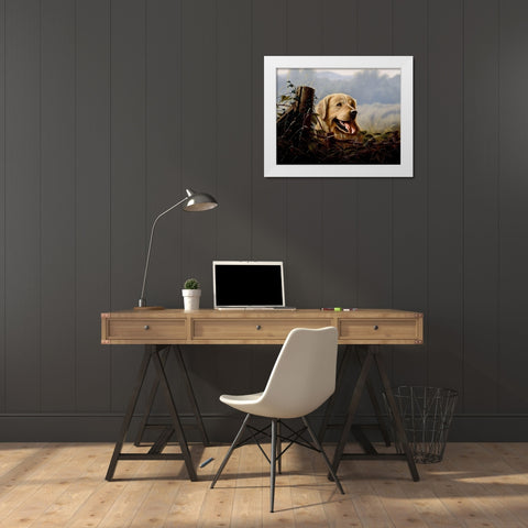 Js15-C White Modern Wood Framed Art Print by Silver, John