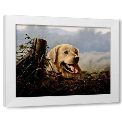 Js15-C White Modern Wood Framed Art Print by Silver, John