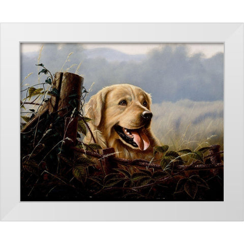 Js15-C White Modern Wood Framed Art Print by Silver, John