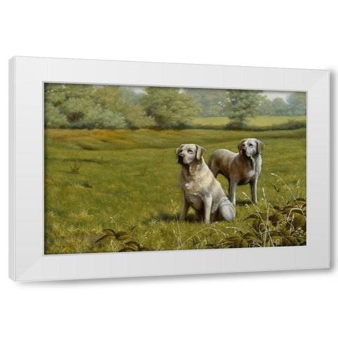 Js22-B White Modern Wood Framed Art Print by Silver, John