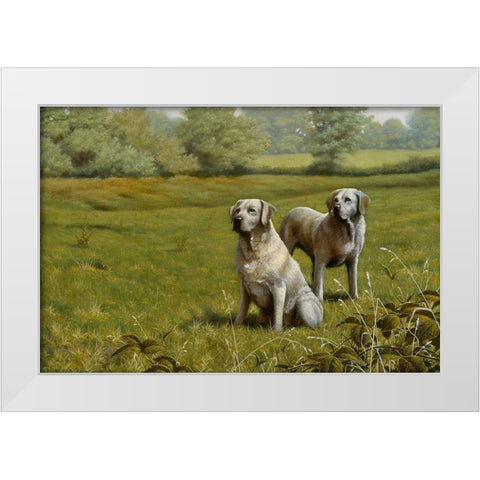 Js22-B White Modern Wood Framed Art Print by Silver, John