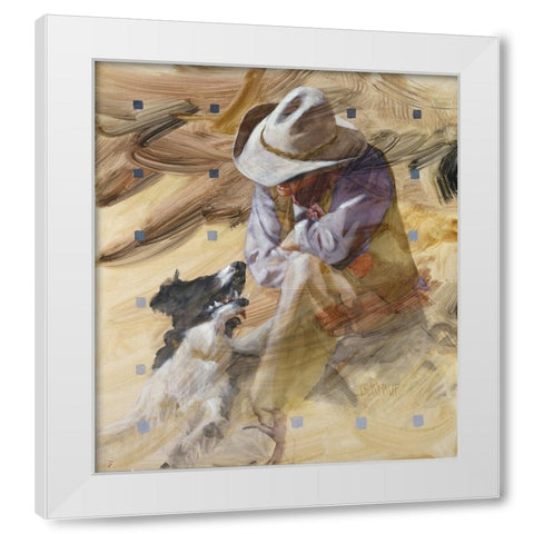 Marching Orders White Modern Wood Framed Art Print by Knauf, J.E.