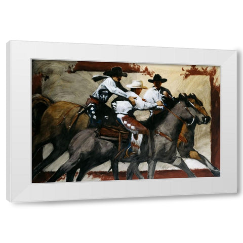 All A Board White Modern Wood Framed Art Print by Knauf, J.E.