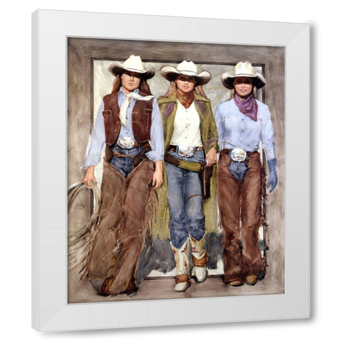 Buckle Brigade White Modern Wood Framed Art Print by Knauf, J.E.