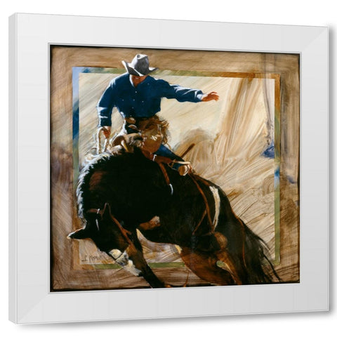Headin Right White Modern Wood Framed Art Print by Knauf, J.E.