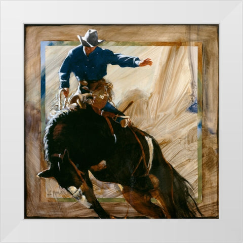 Headin Right White Modern Wood Framed Art Print by Knauf, J.E.