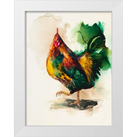 None of Your Business Why Im Crossing the Road White Modern Wood Framed Art Print by Art by Leslie Franklin