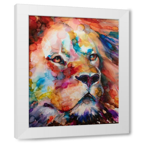 Leo White Modern Wood Framed Art Print by Art by Leslie Franklin