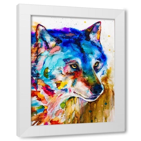 Shades of Grey White Modern Wood Framed Art Print by Art by Leslie Franklin