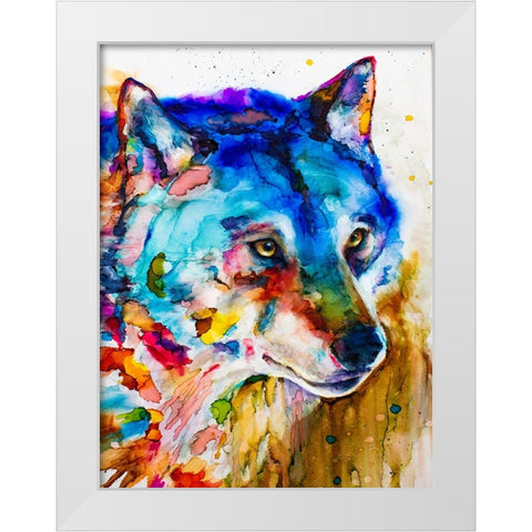 Shades of Grey White Modern Wood Framed Art Print by Art by Leslie Franklin