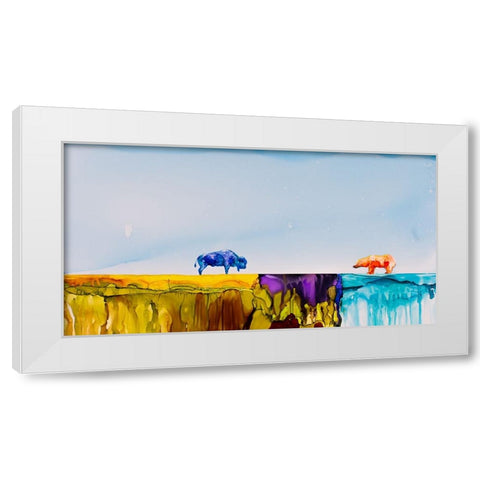 The Other Side Of The Flaxa White Modern Wood Framed Art Print by Art by Leslie Franklin