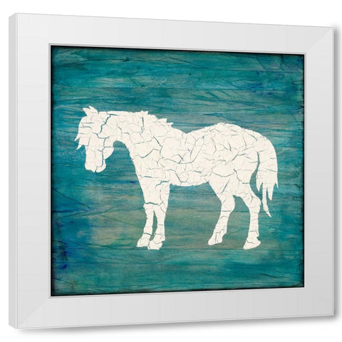 Farm Horse White Modern Wood Framed Art Print by LightBoxJournal