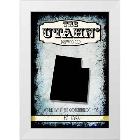 States Brewing Co_Utah White Modern Wood Framed Art Print by LightBoxJournal