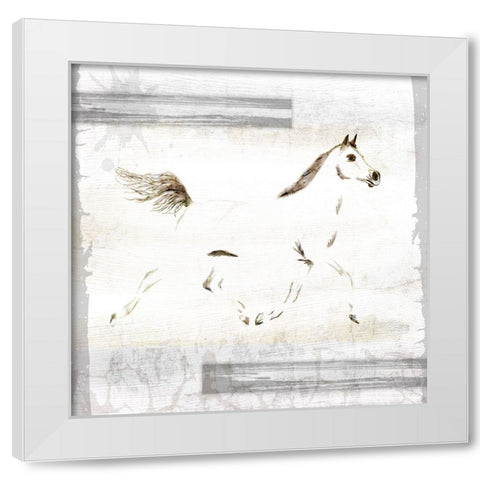 Bruno White Modern Wood Framed Art Print by LightBoxJournal