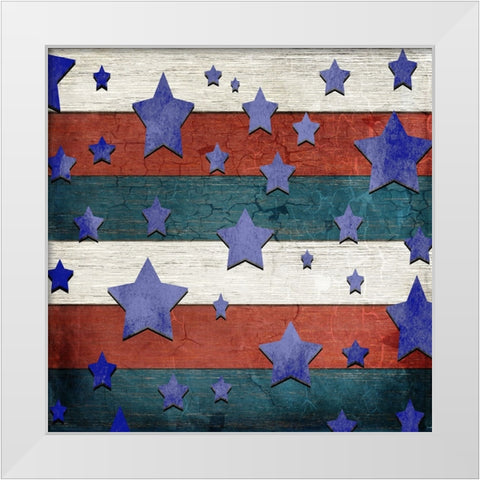 American Freedom Collection V2 White Modern Wood Framed Art Print by LightBoxJournal