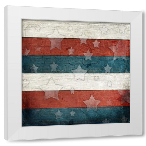 American Freedom Collection V3 White Modern Wood Framed Art Print by LightBoxJournal