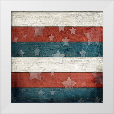 American Freedom Collection V3 White Modern Wood Framed Art Print by LightBoxJournal