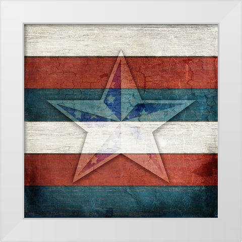 American Freedom Collection V4 White Modern Wood Framed Art Print by LightBoxJournal