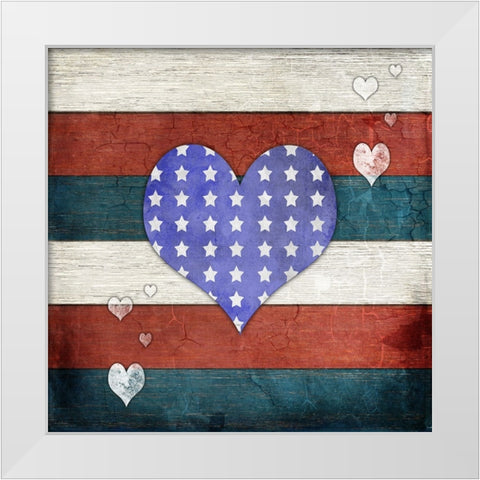 American Freedom Collection V5 White Modern Wood Framed Art Print by LightBoxJournal