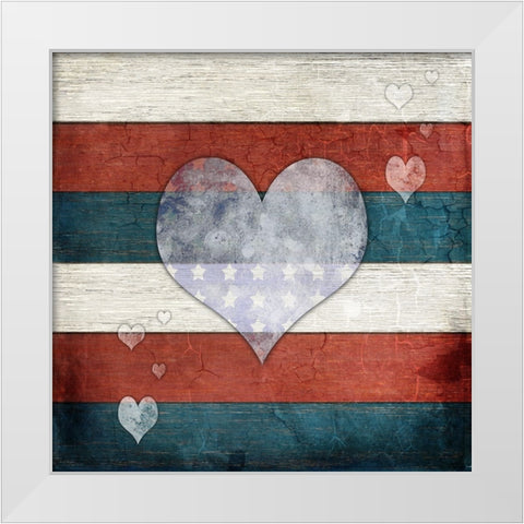 American Freedom Collection V6 White Modern Wood Framed Art Print by LightBoxJournal