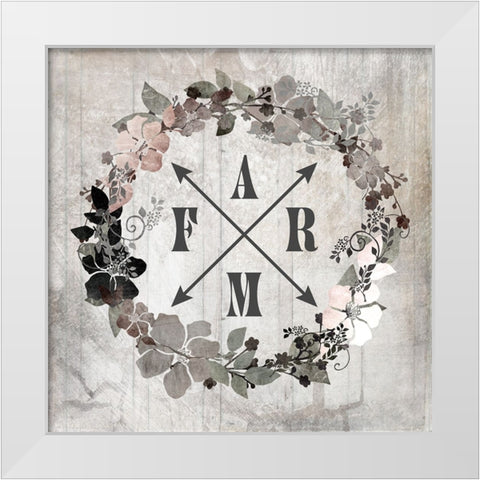 DownOnTheFarm V2 White Modern Wood Framed Art Print by LightBoxJournal