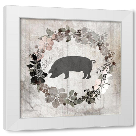 DownOnTheFarm V4 White Modern Wood Framed Art Print by LightBoxJournal