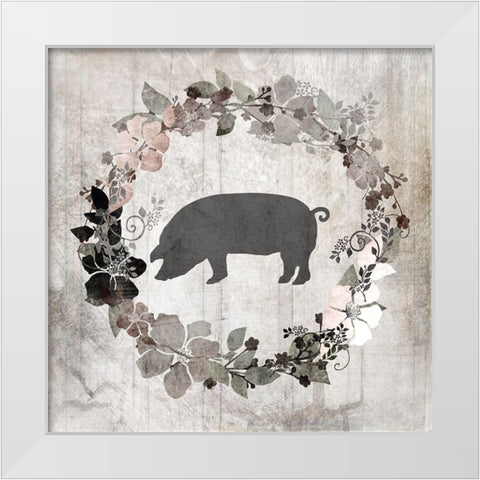 DownOnTheFarm V4 White Modern Wood Framed Art Print by LightBoxJournal