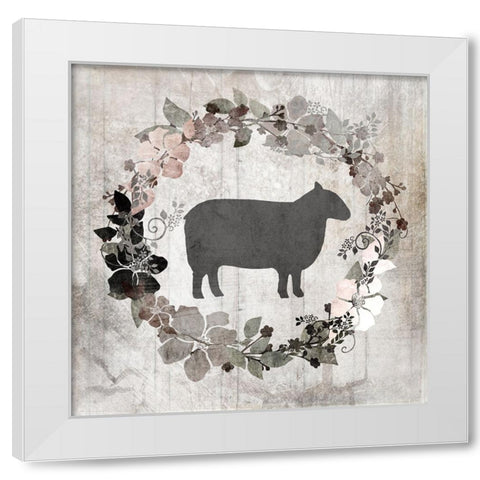DownOnTheFarm V7 White Modern Wood Framed Art Print by LightBoxJournal