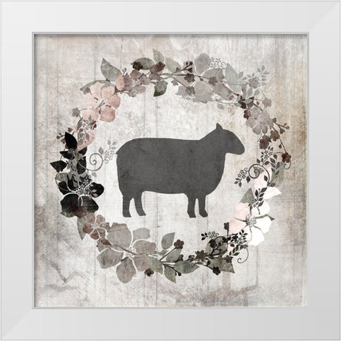 DownOnTheFarm V7 White Modern Wood Framed Art Print by LightBoxJournal