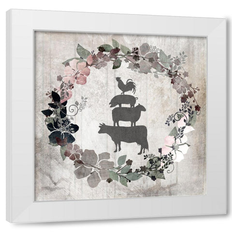 DownOnTheFarm V8 White Modern Wood Framed Art Print by LightBoxJournal