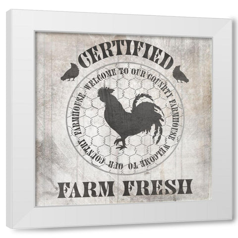 DownOnTheFarmCountry V1 White Modern Wood Framed Art Print by LightBoxJournal