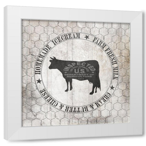DownOnTheFarmCountry V7 White Modern Wood Framed Art Print by LightBoxJournal
