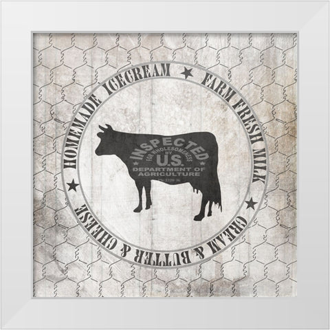 DownOnTheFarmCountry V7 White Modern Wood Framed Art Print by LightBoxJournal
