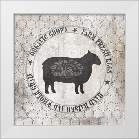 DownOnTheFarmCountry V9 White Modern Wood Framed Art Print by LightBoxJournal