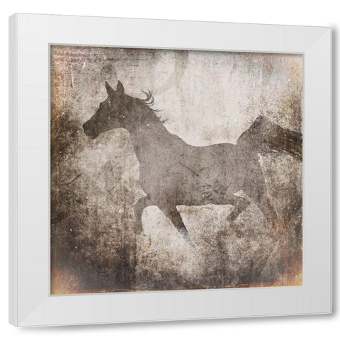 GypsyHorse Collection V2 7 White Modern Wood Framed Art Print by LightBoxJournal