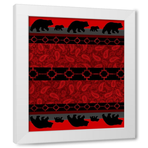 Bear_SurfacePattern V1 16 White Modern Wood Framed Art Print by LightBoxJournal