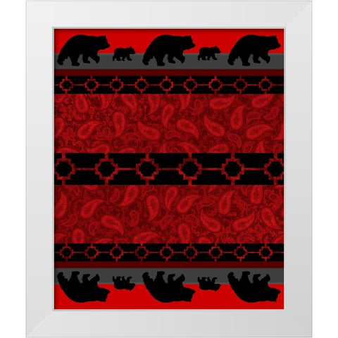 Bear_SurfacePattern V1 16 White Modern Wood Framed Art Print by LightBoxJournal