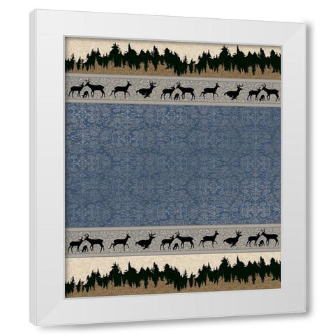 Deer_SurfacePattern V1 6 White Modern Wood Framed Art Print by LightBoxJournal