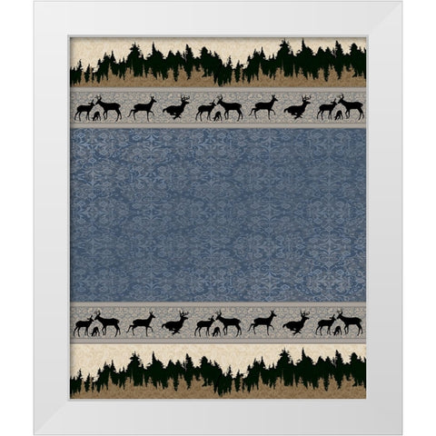 Deer_SurfacePattern V1 6 White Modern Wood Framed Art Print by LightBoxJournal