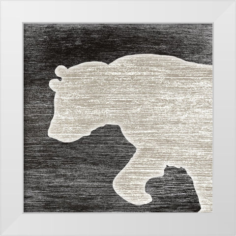 Good Night Moose V1 4 White Modern Wood Framed Art Print by LightBoxJournal